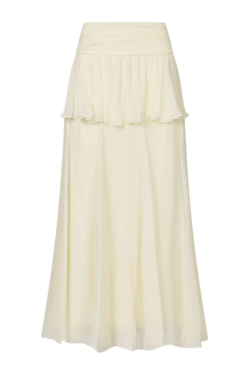Saia Midi Silk Flow Francine NK - OFF WHITE 3
