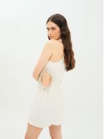 Vestido Mini Crepe Glow Grace NK - OFF WHITE 4