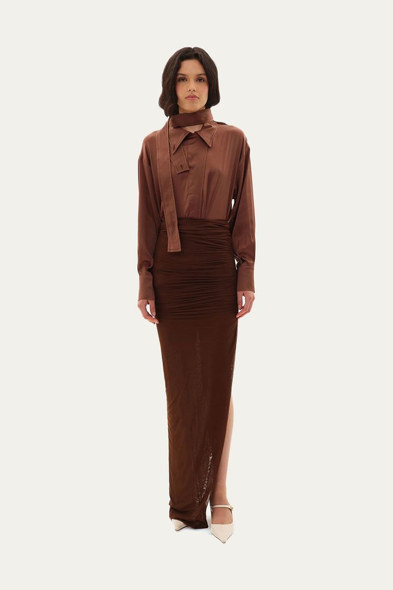 Saia Longa Velar Francesca - MARROM 0