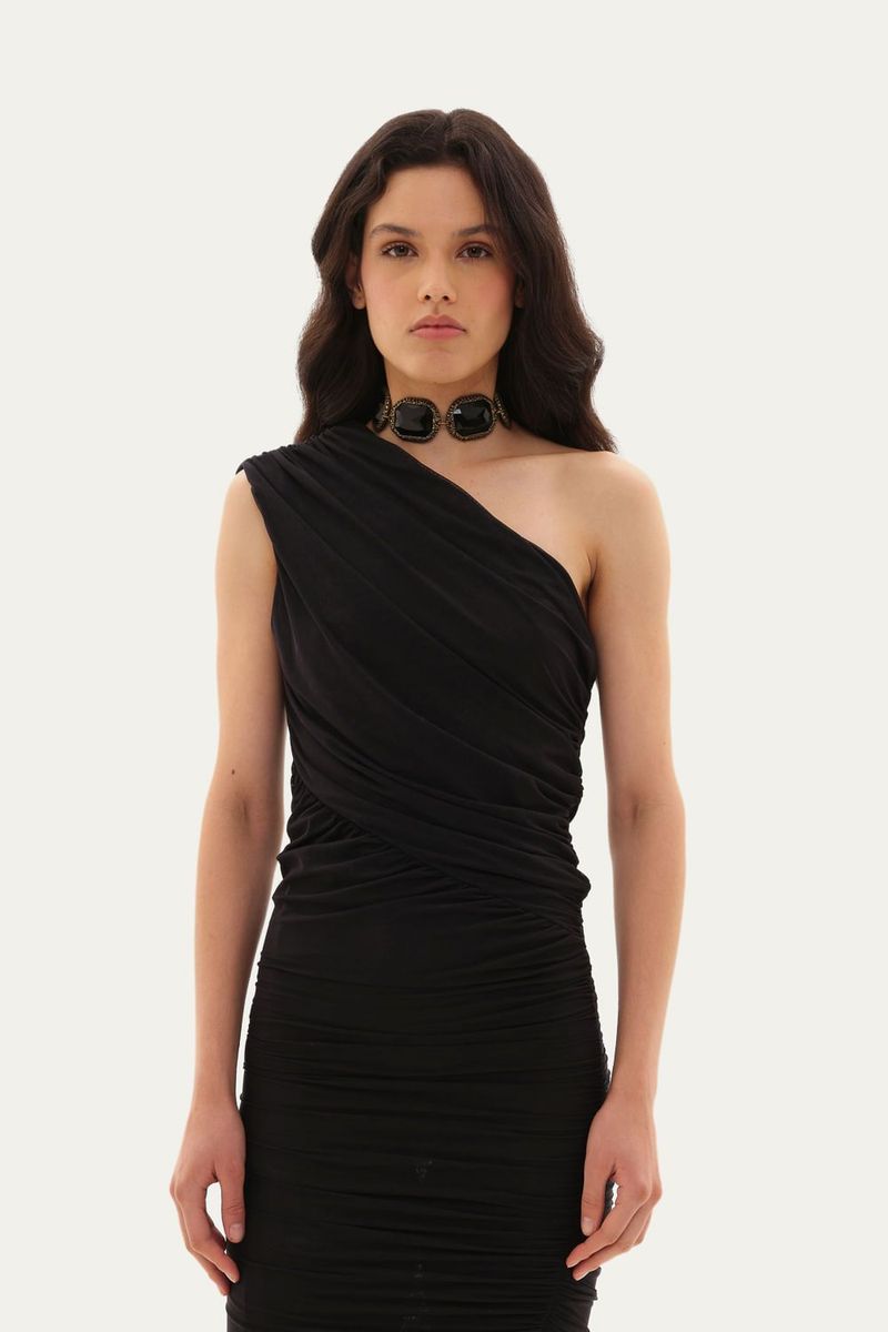Vestido Longuete Velar Francesca - PRETO 1
