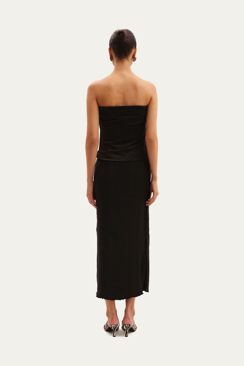 Vestido La os Pieghettato Rsvp - PRETO 2