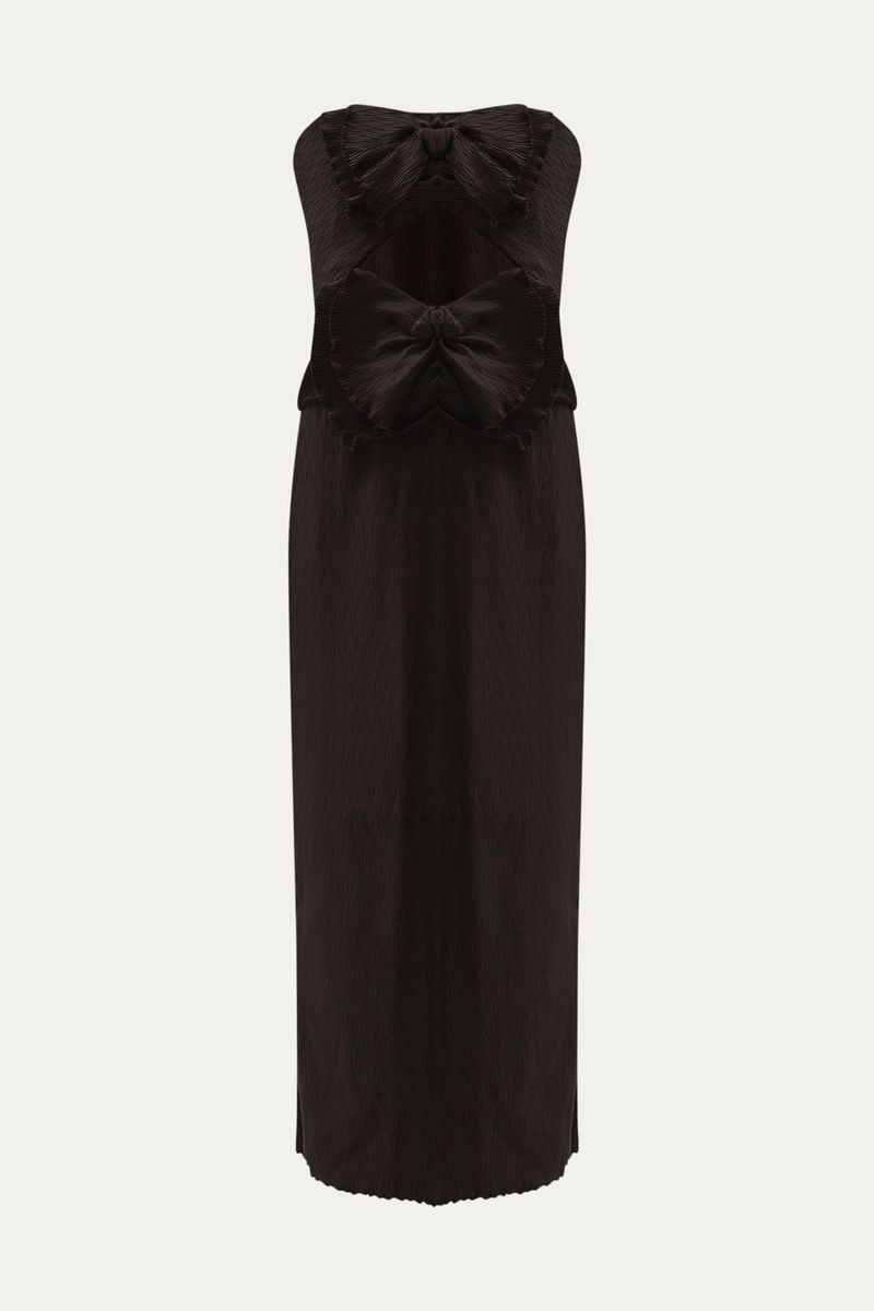 Vestido La os Pieghettato Rsvp - PRETO 3