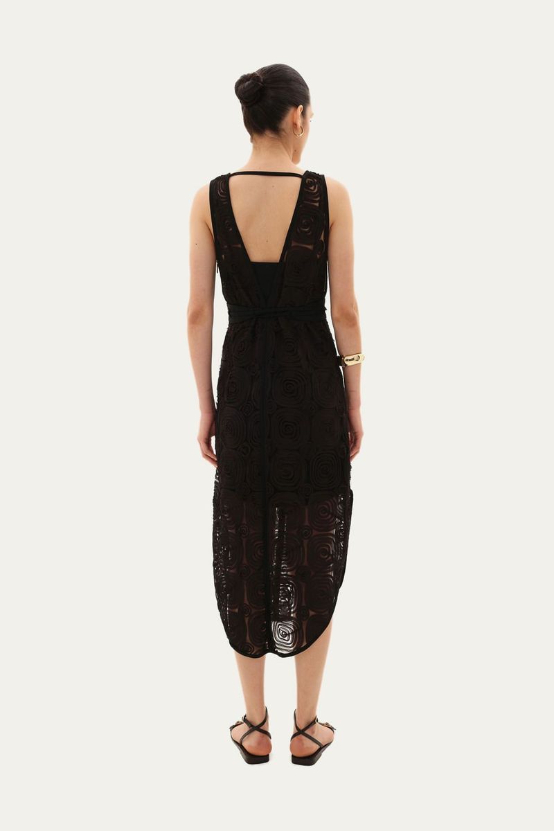 Vestido Longuete Luisa Cach  - PRETO 3