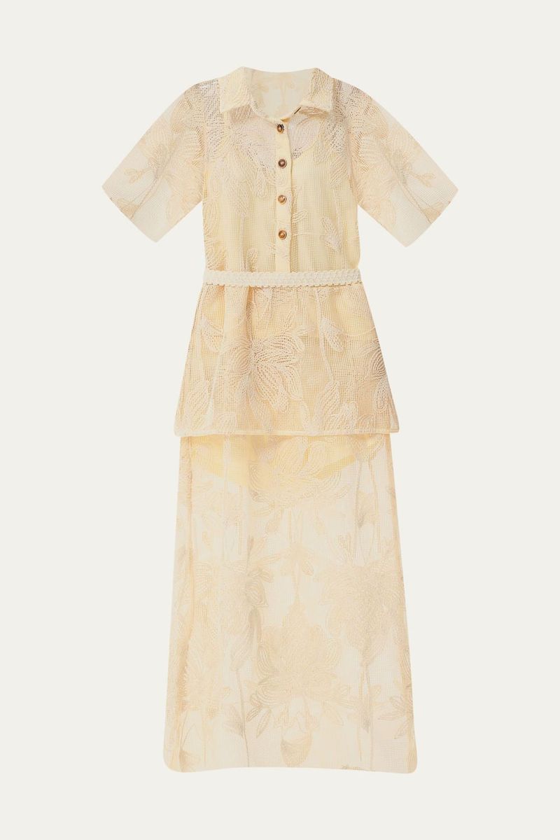 Vestido Longo Camisa Missinclof - OFF WHITE 4