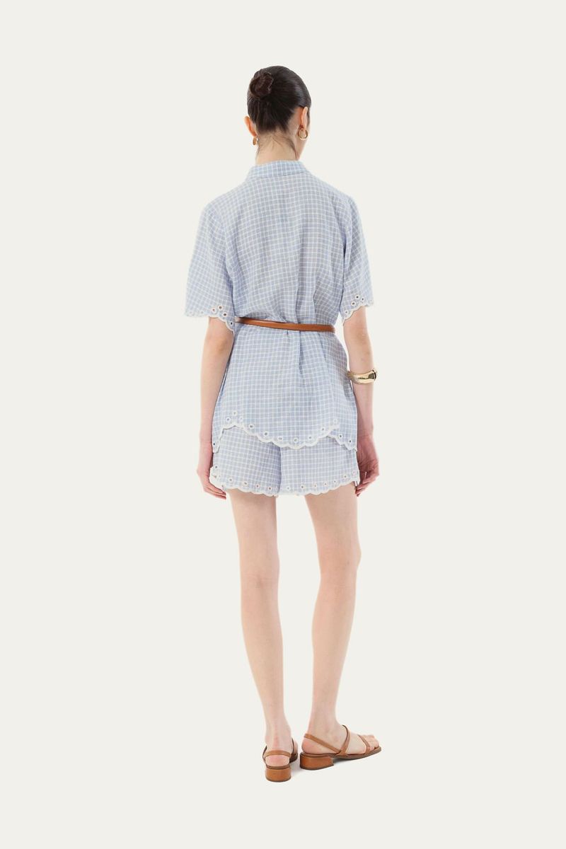 Shorts Mini Linnen Missinclof - AZUL 3