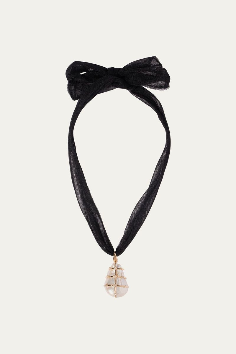 Colar Arums Denise Cassou Couture Jewelry - PRETO E BRANCO 0