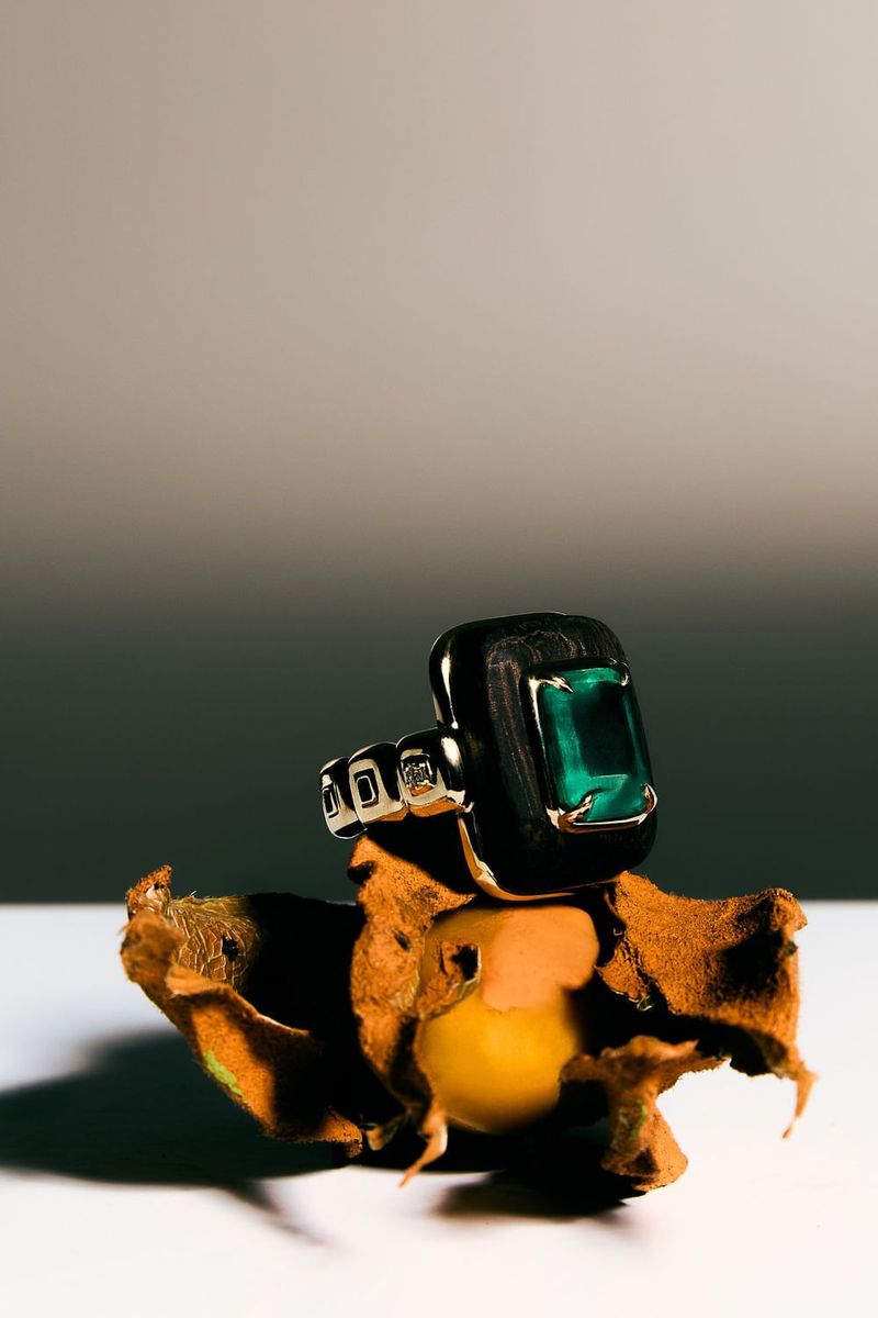 Anel Self Portrait Denise Cassou Couture Jewelry - VERDE 2