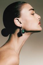 Brinco Self Portrait Denise Cassou Couture Jewelry - VERDE 2