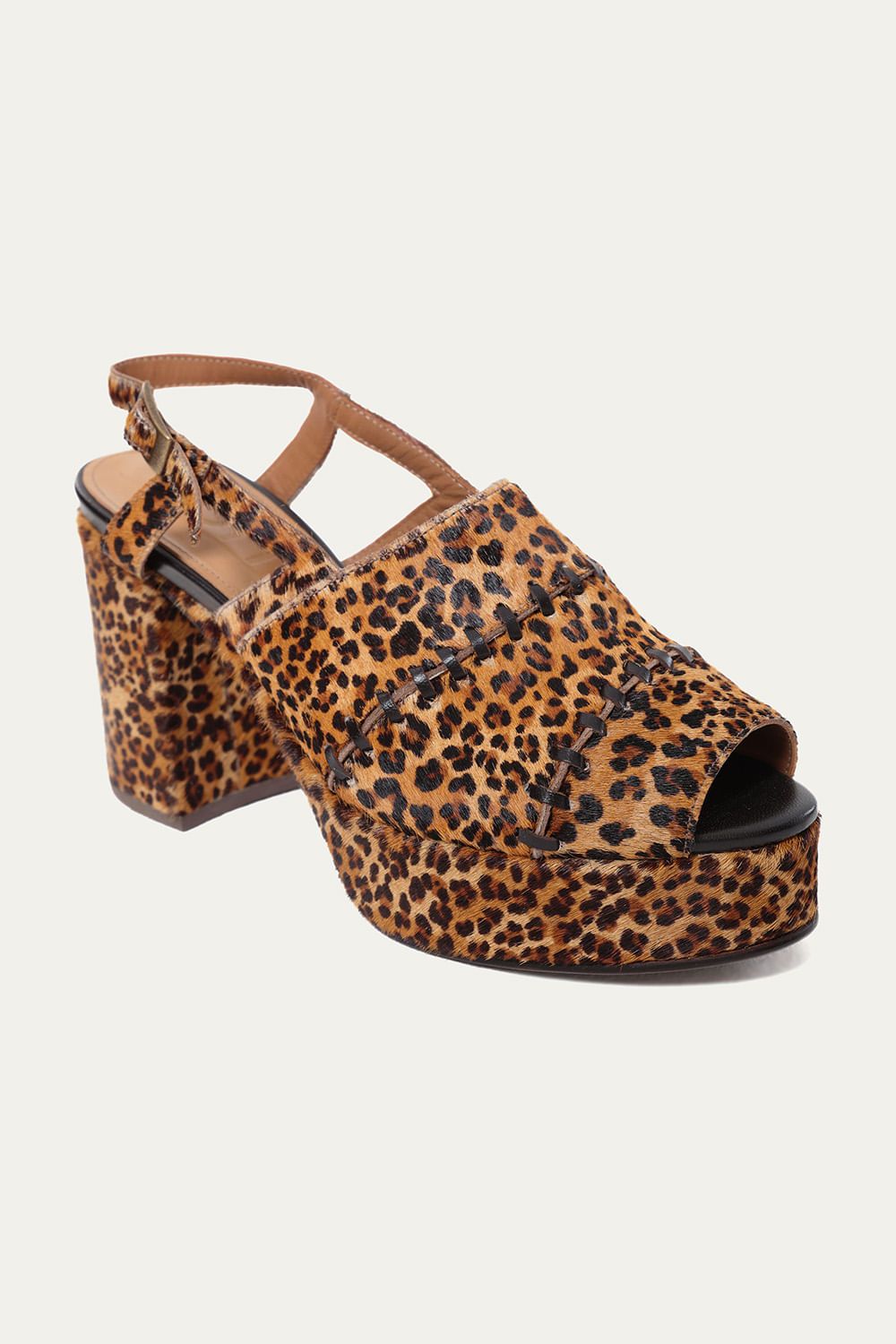 Sand lia Salto Meia Pata Jane Botti - Animal Print 1