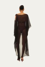 Vestido Hera Em Seda Maat Suntime - PRETO 3