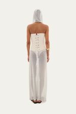 Vestido Joana Maxi Capuz Shop Eera - PRATA 2