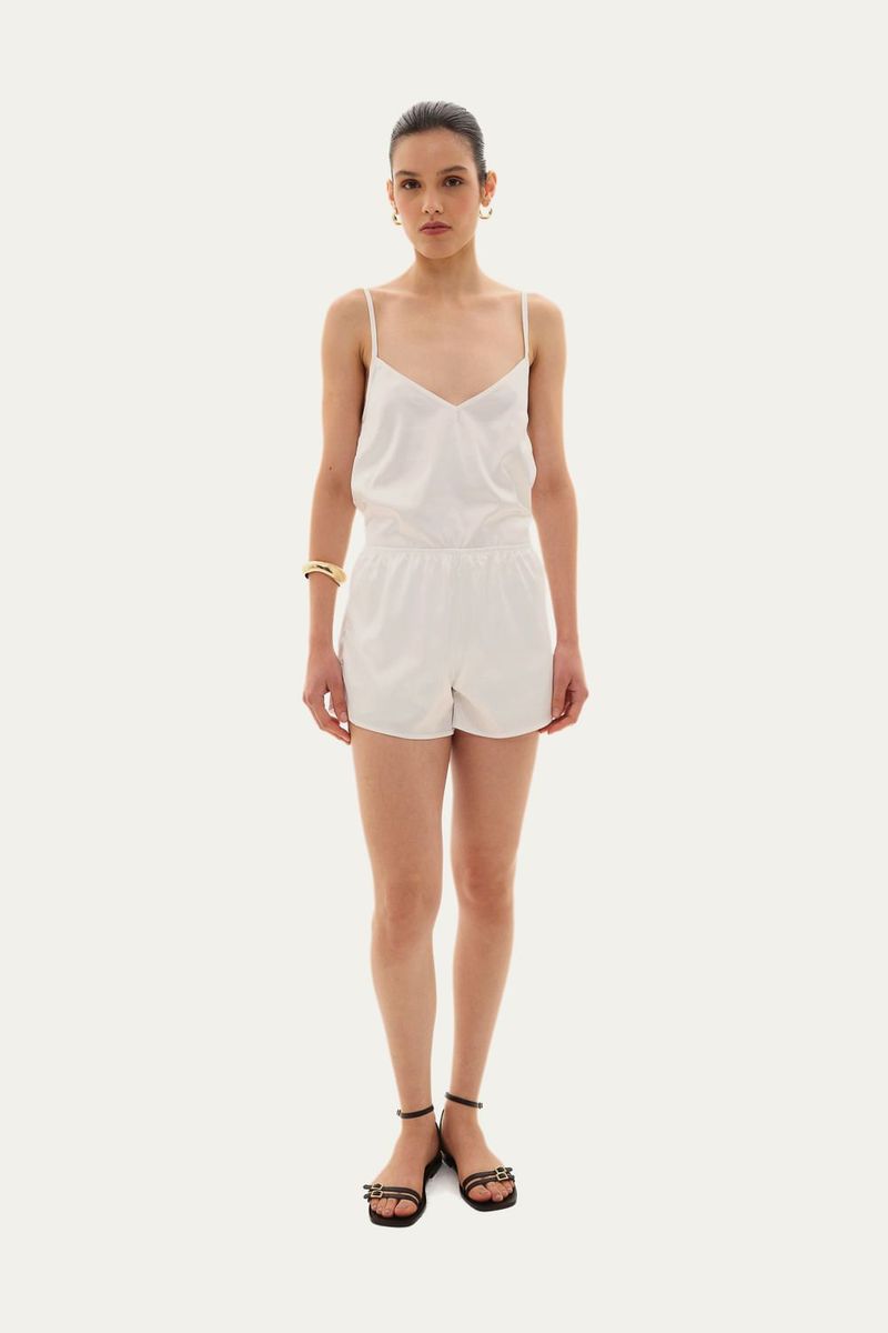Short Lingerie Maria Augusta Linnen - OFF WHITE 1
