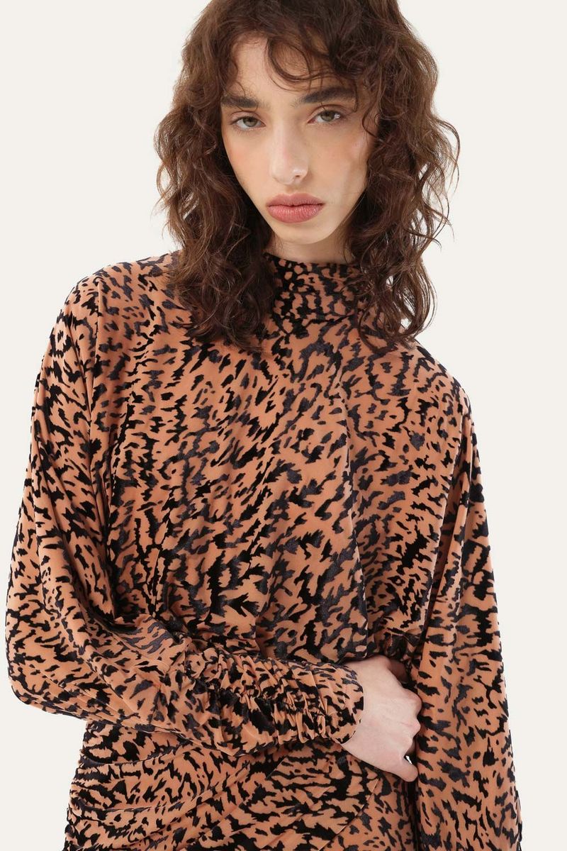 Vestido Mini Tule Devore Vita Nk - ANIMAL PRINT 2