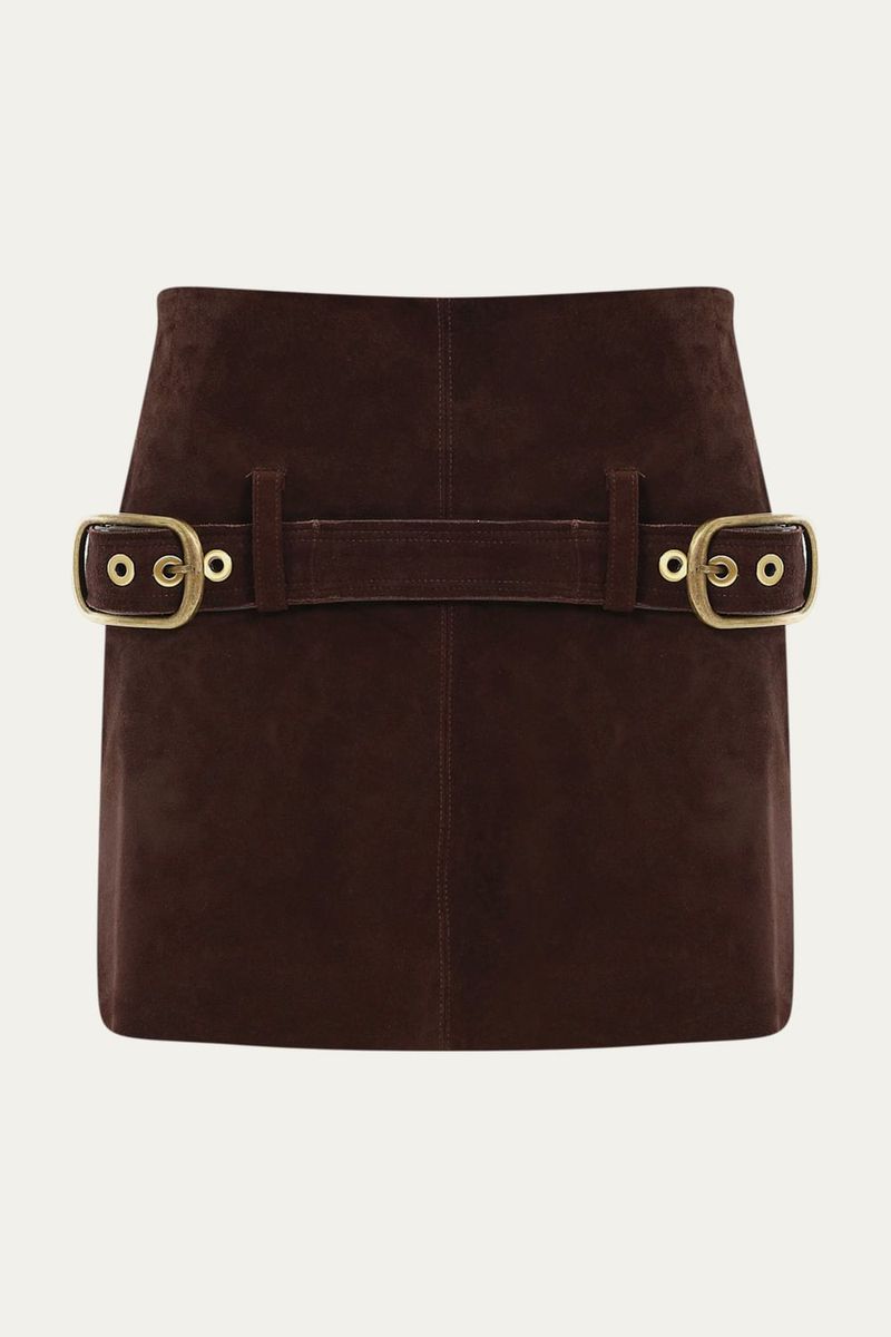 Shorts Saia Couro Kali Nk - MARROM 4