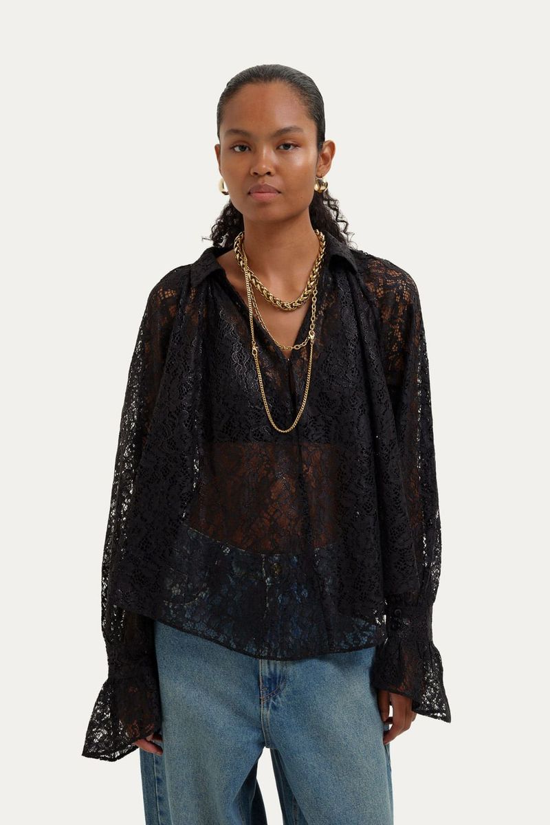 Blusa Jouer Framed - PRETO 0