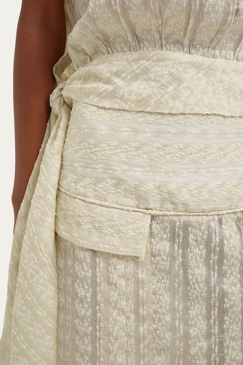 Saia Midi Ricce Framed - OFF WHITE 2