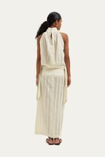 Saia Midi Ricce Framed - OFF WHITE 3