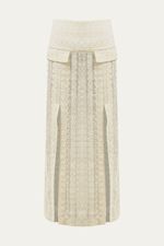Saia Midi Ricce Framed - OFF WHITE 4