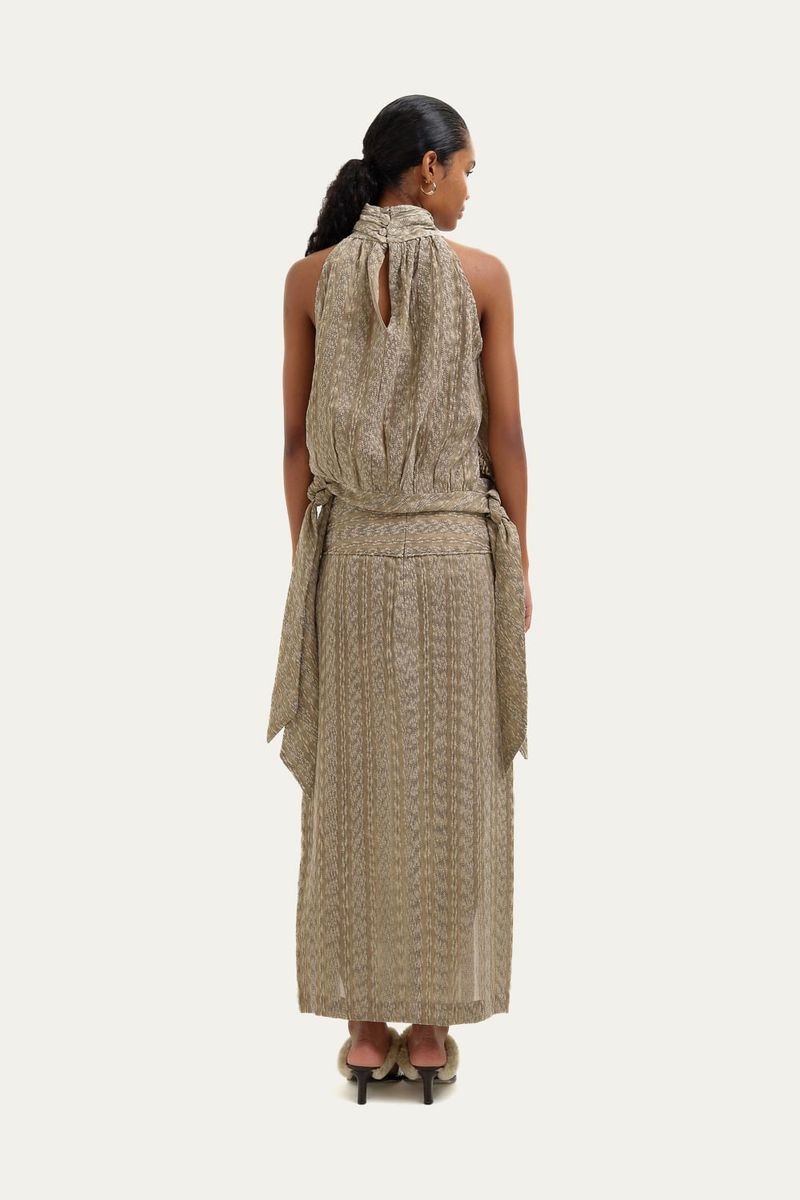 Saia Midi Ricce Framed - MARROM 3