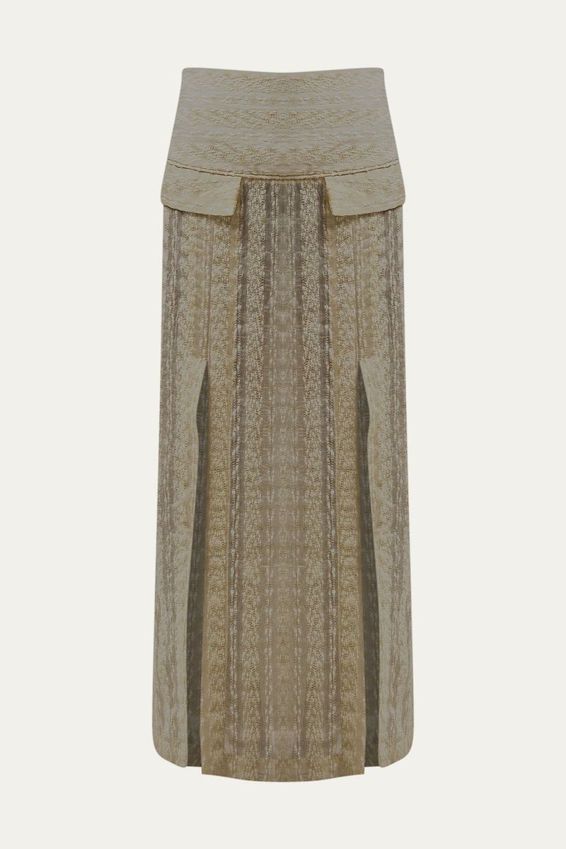 Saia Midi Ricce Framed - MARROM 4