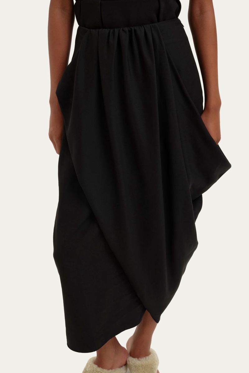 Saia Midi Gales Framed - PRETO 1