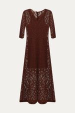 Vestido Mangas Martha Linnen - MARROM 4