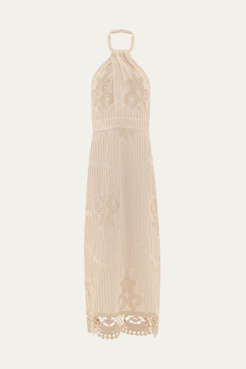 Vestido Frente  nica Clemence Linnen - NATURAL 4