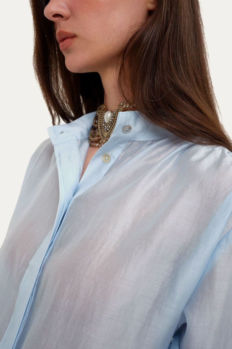 Camisa Marie Louise All Most Vintage   Roberta Palhares - AZUL 2