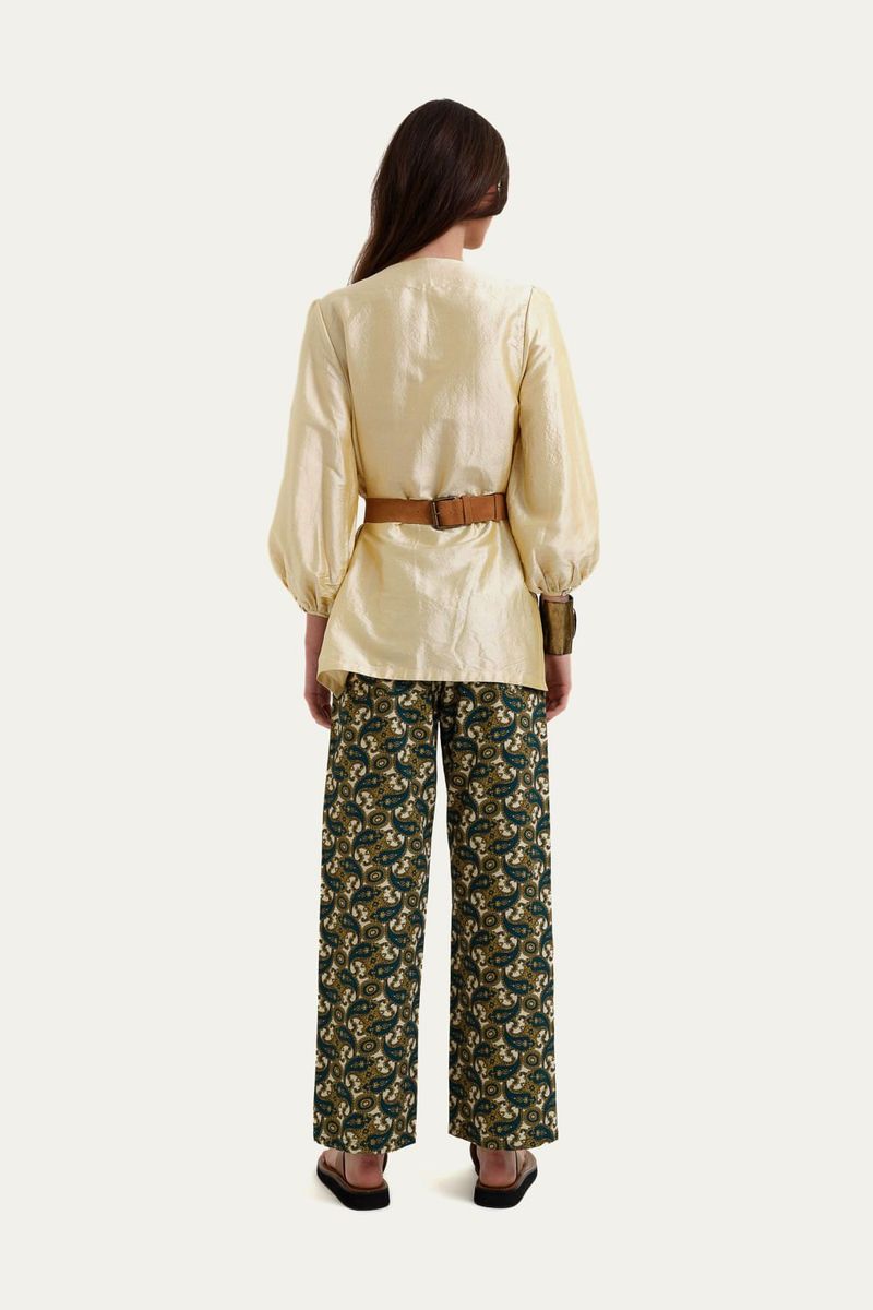 Blusa Eug nia All Most Vintage   Roberta Palhares AMARELO 3