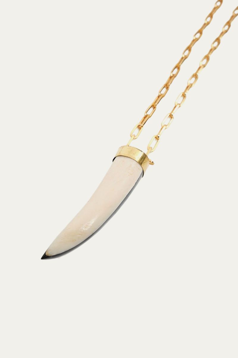 Colar Dente Rosana Bernardes - PRETO E BRANCO 1