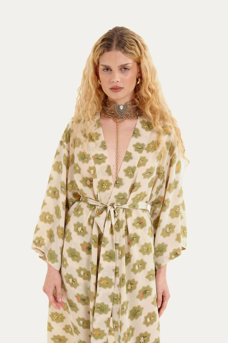 Conjunto Kimono Piscium Florifera L  Macie - FLORAL 1