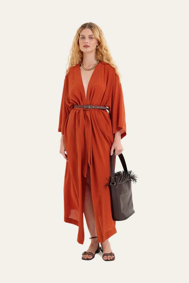 Conjunto Kimono Corallium Solaris L  Macie - TERRACOTA 0