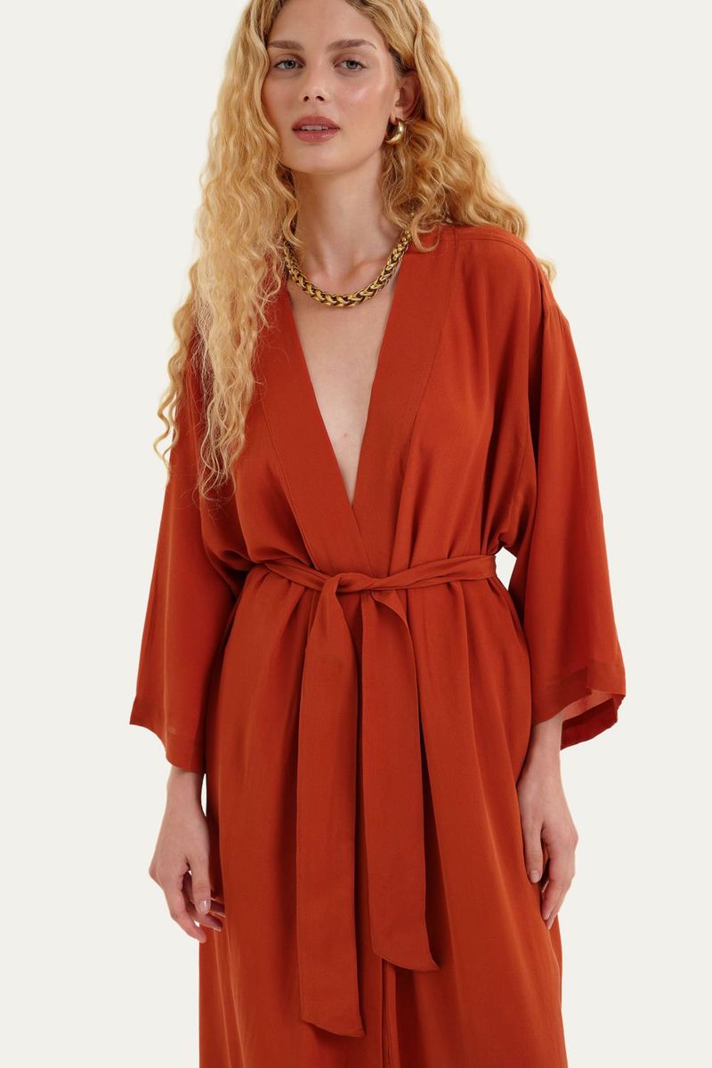 Conjunto Kimono Corallium Solaris L  Macie - TERRACOTA 1