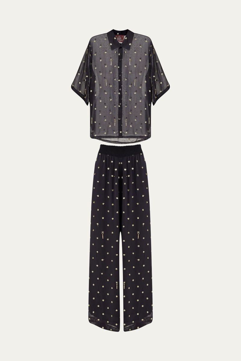 Conjunto Pisculi Lucentis L  Macie - PRETO 6