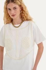 T-Shirt Corset Concharia L  Macie - BRANCO 2