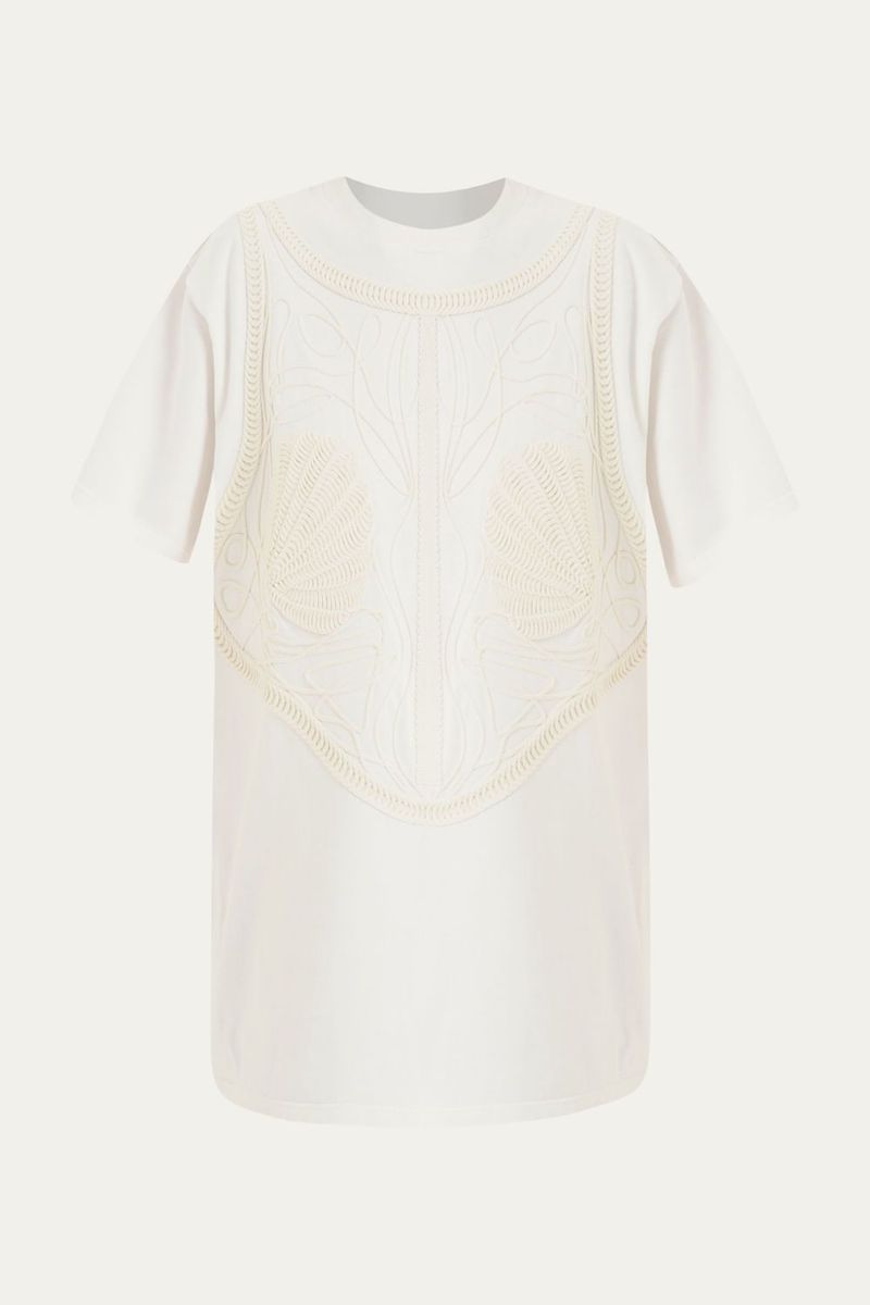 T-Shirt Corset Concharia L  Macie - BRANCO 4