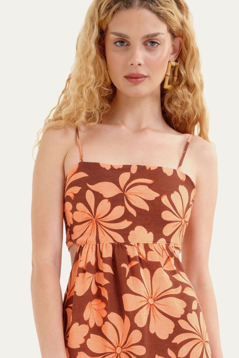 Vestido V nus Mar - LARANJA 1