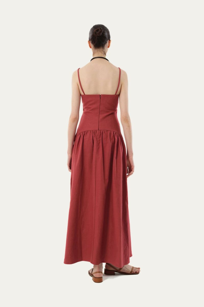 Vestido Midi Abito Clemence - VERMELHO 2