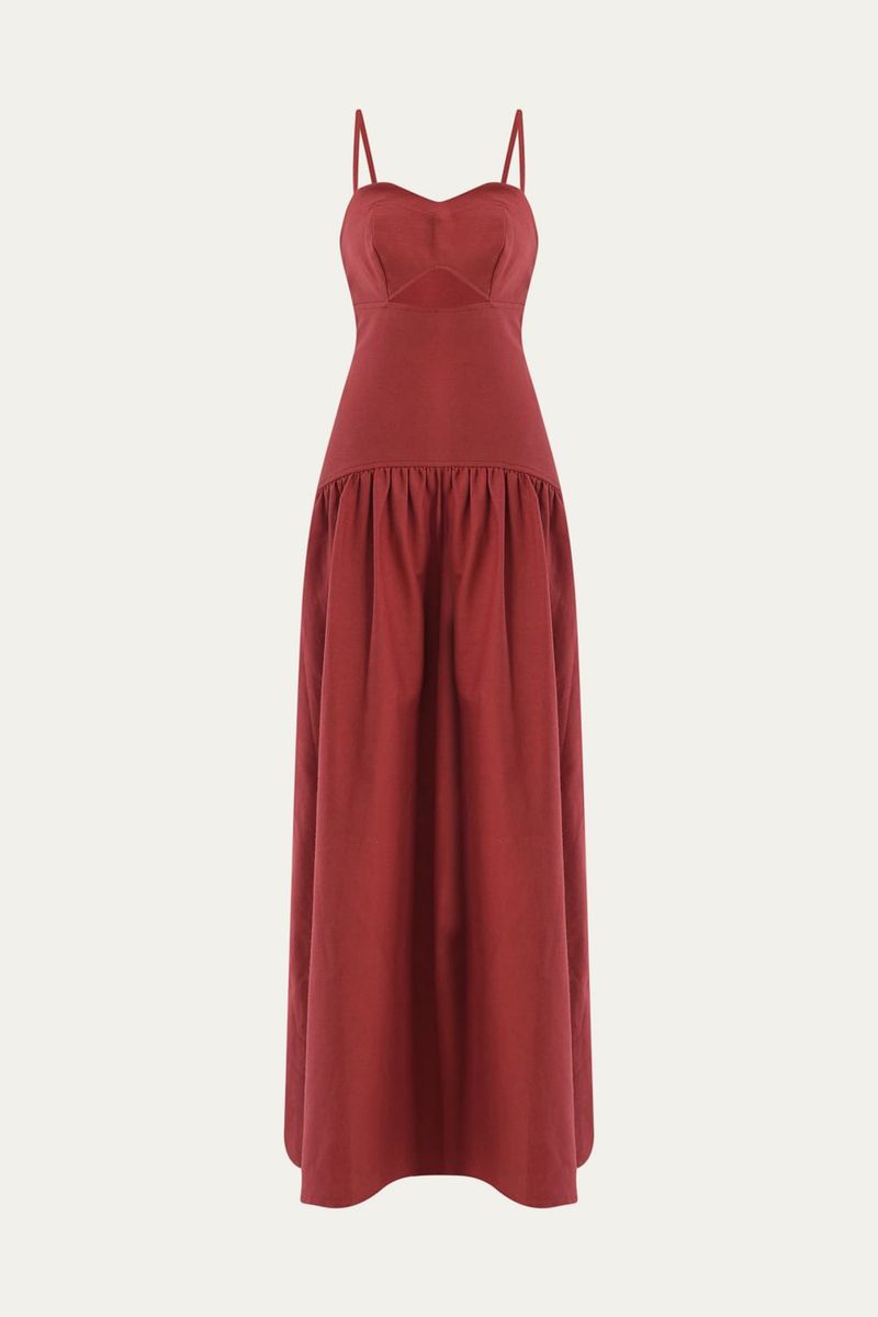 Vestido Midi Abito Clemence - VERMELHO 3
