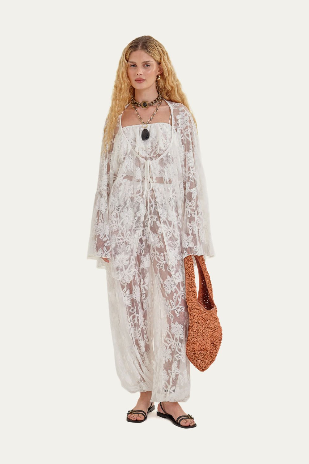 Conjunto de Renda Voa Voa - BRANCO 0