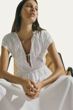 Vestido Longo La os Ajust veis Septi me  tage - BRANCO 1