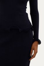 Blusa Manga Longa Curvas Coven - MARINHO 2