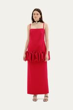 Vestido Longo Camafeu Min  - VERMELHO 0