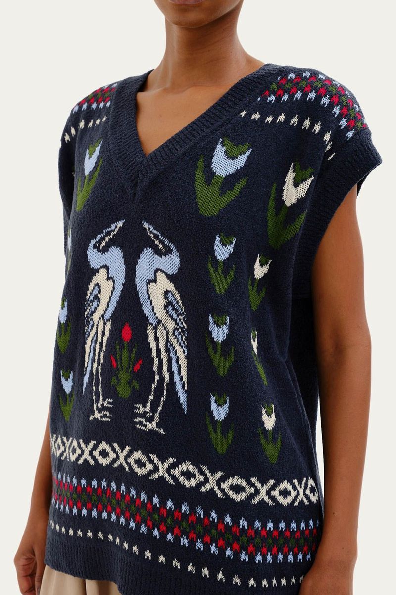 Colete Tricot Vale Missinclof - MARINHO 2