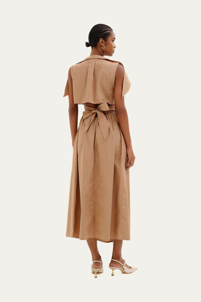 Vestido Midi Tic-Tac Aluf - CARAMELO 3