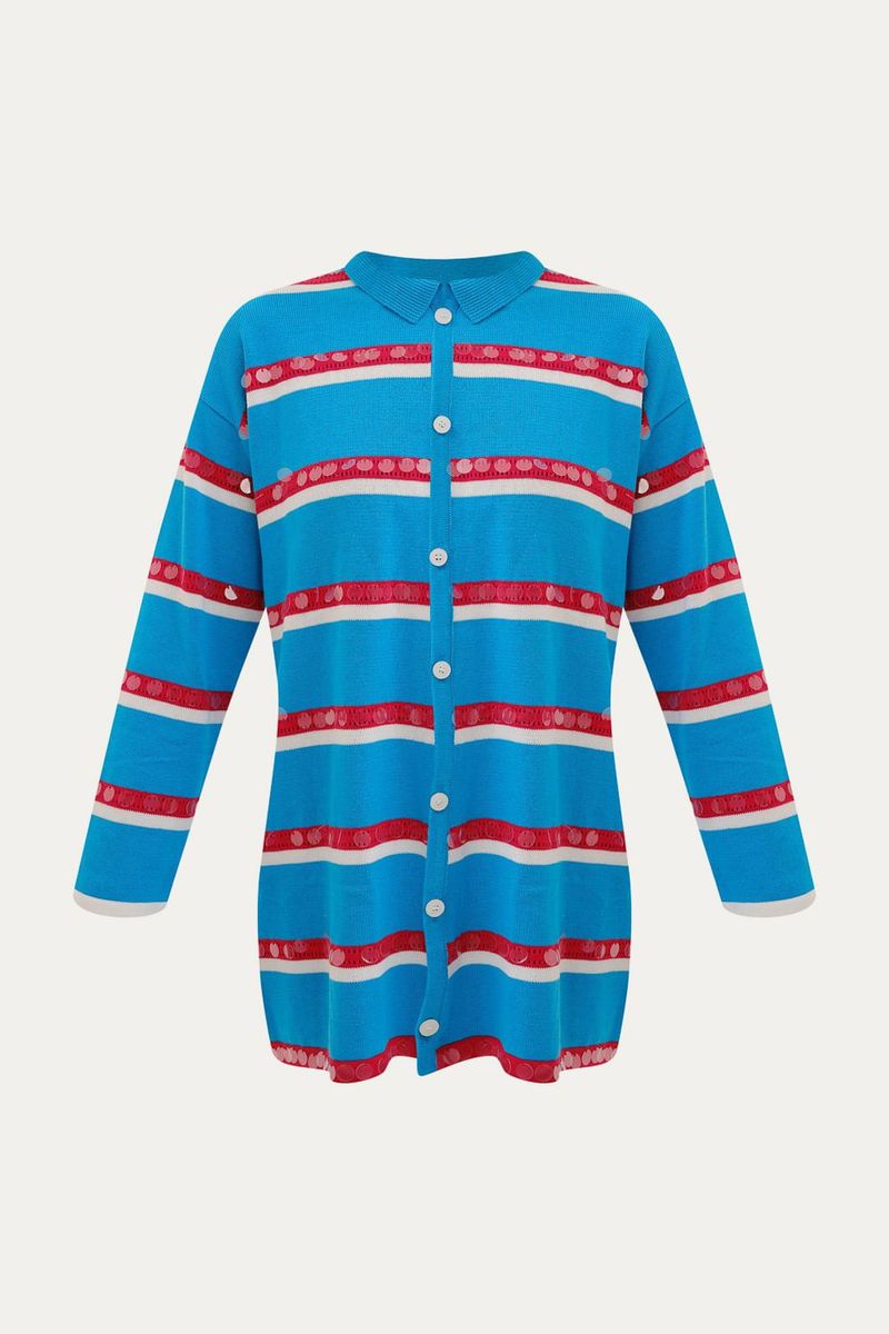 Cardigan Tricot Bordados Bdln - LISTRAS 4