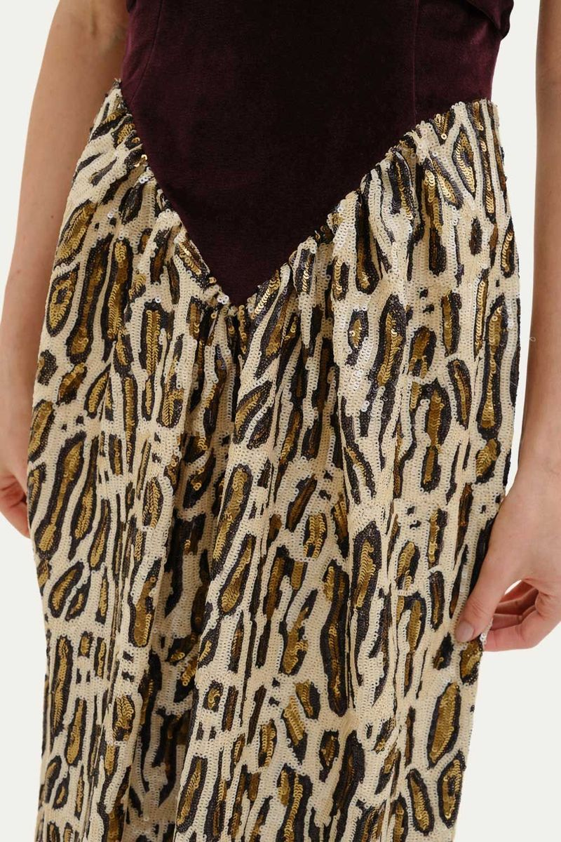 Vestido Longo Amira Rsvp - MARROM 2