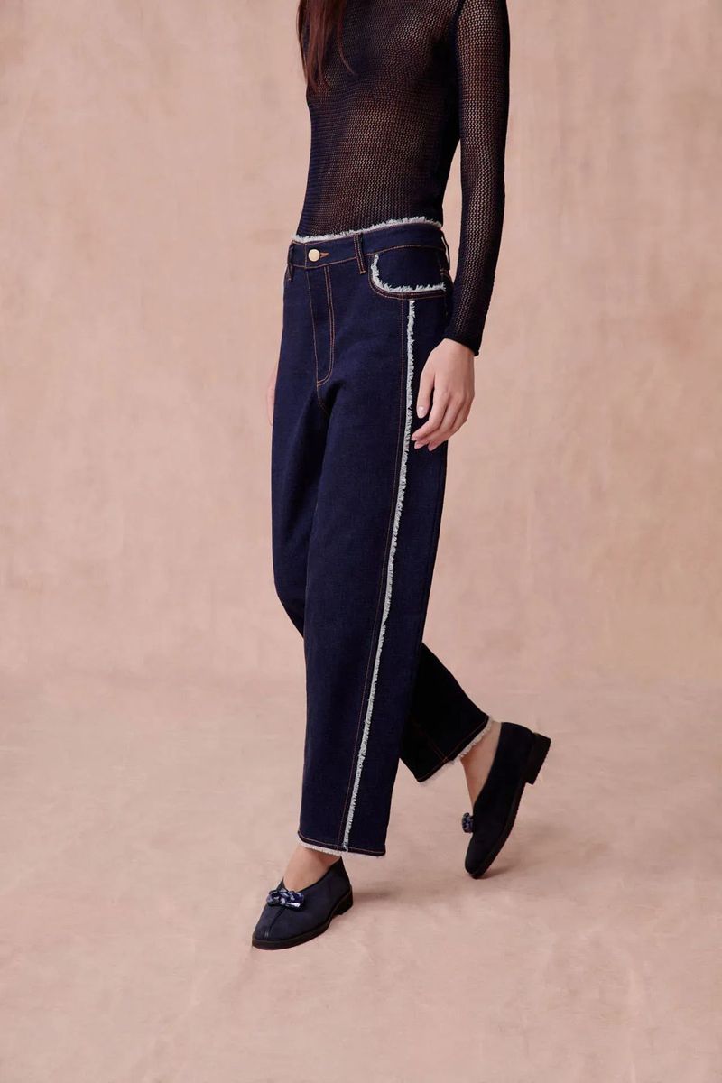 Cal a Barrel Jeans M rmore Color Paula Raia - MARINHO 1
