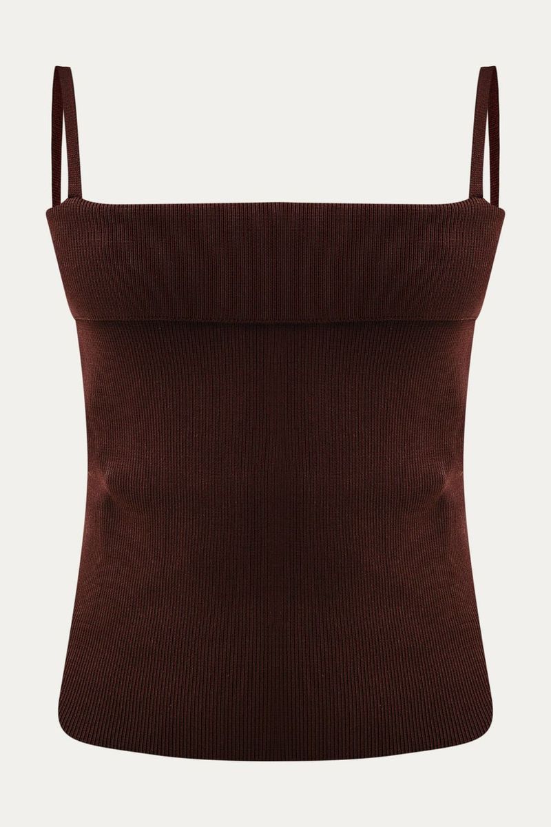 Regata Tricot Canelado Coven - MARROM 0