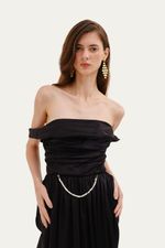 Vestido Longo O Tempo Aluf - PRETO 1